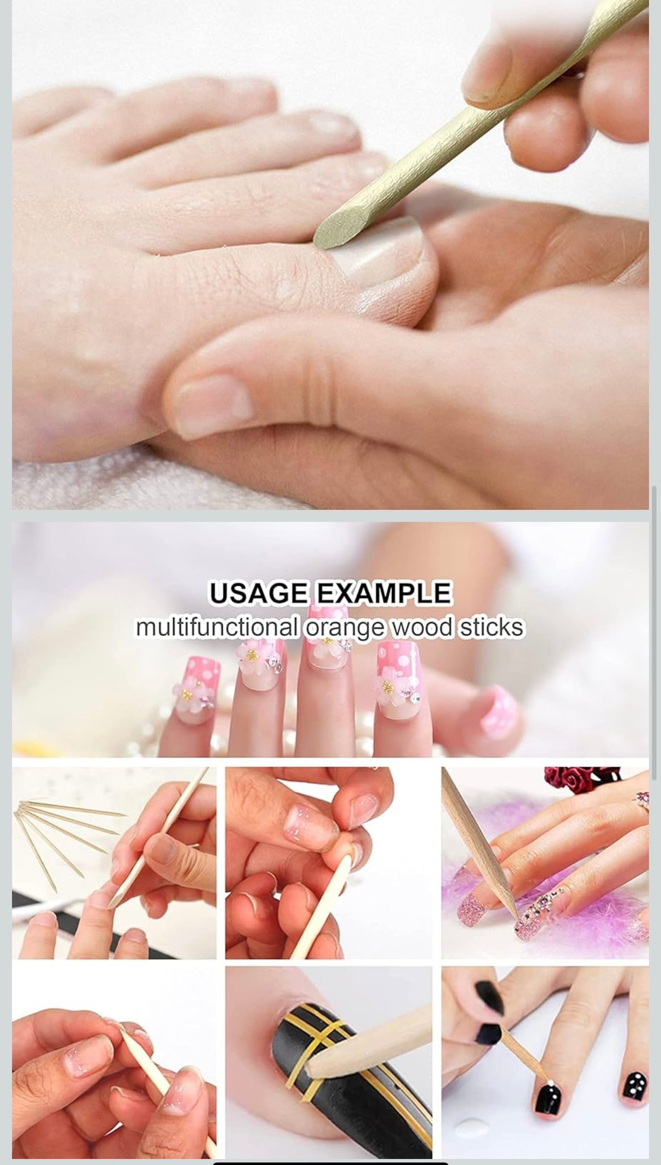 Orange stick for nails / زقاقه خشب