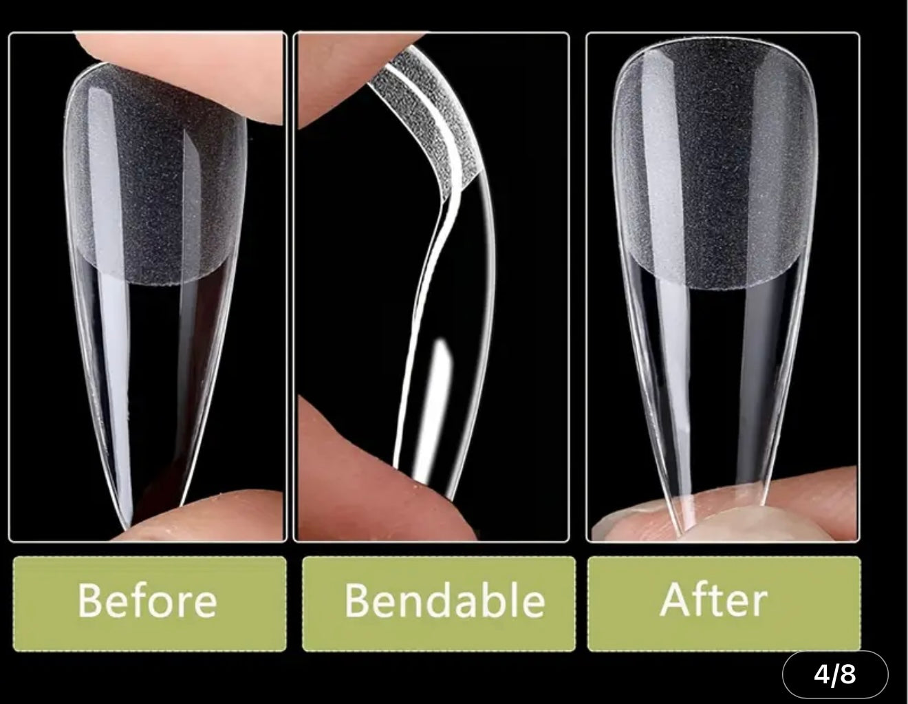 Soft gel nails 550pecs/ضوافر سوفت ٥٥٠ ق