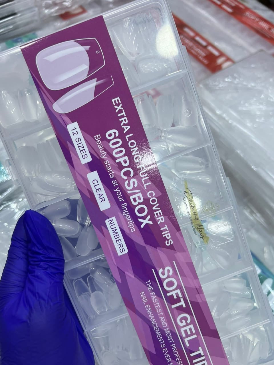 Soft gel tips 600pecs/صوافر سوفت جيل ٦٠٠ق