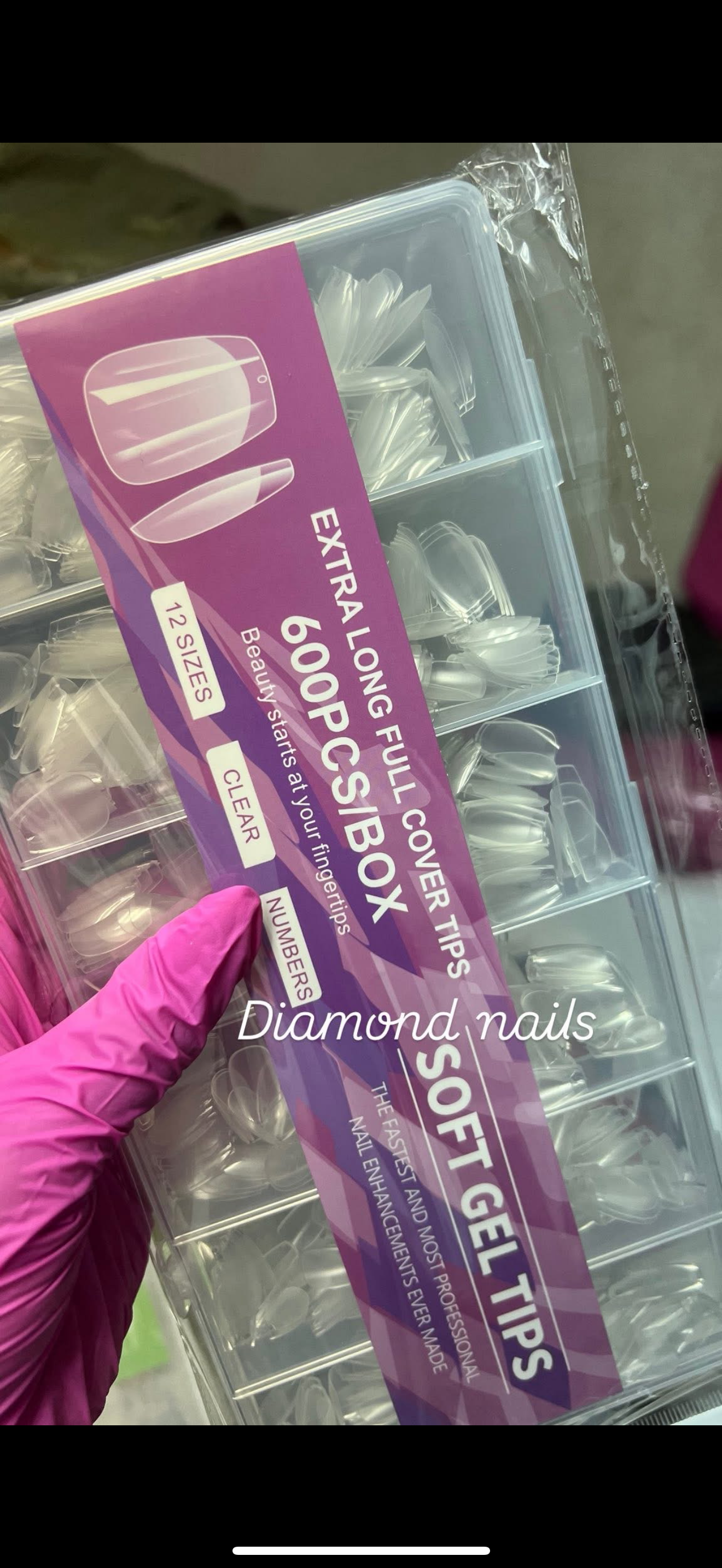 Soft gel tips 600pecs/صوافر سوفت جيل ٦٠٠ق