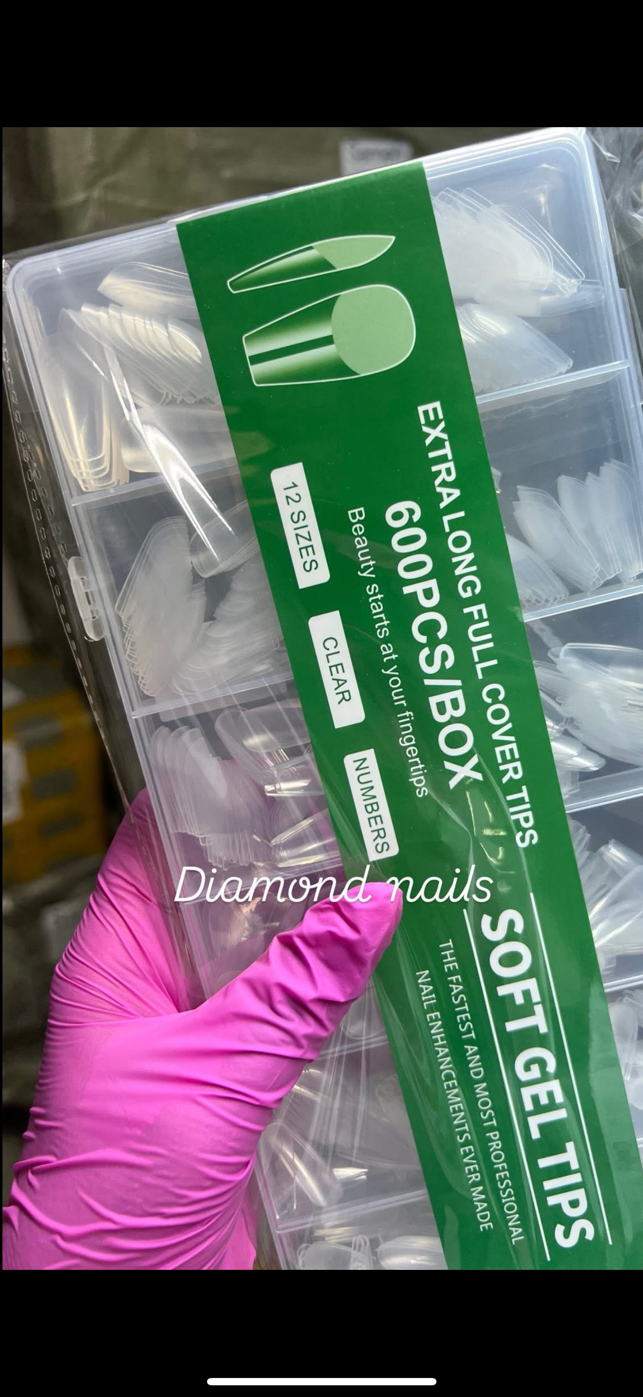 Soft gel tips 600pecs/صوافر سوفت جيل ٦٠٠ق
