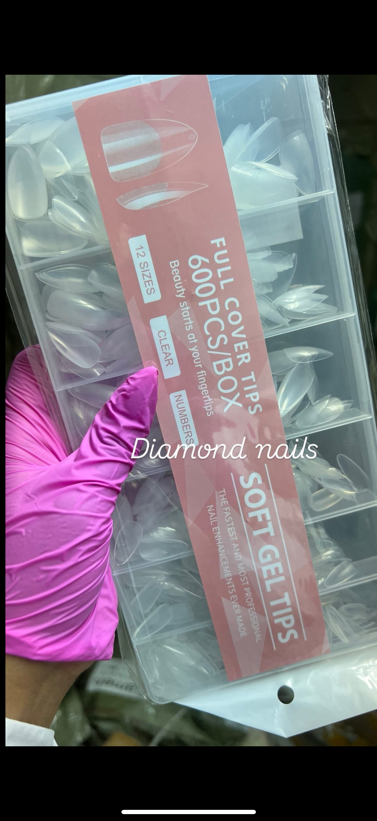 Soft gel tips 600pecs/صوافر سوفت جيل ٦٠٠ق
