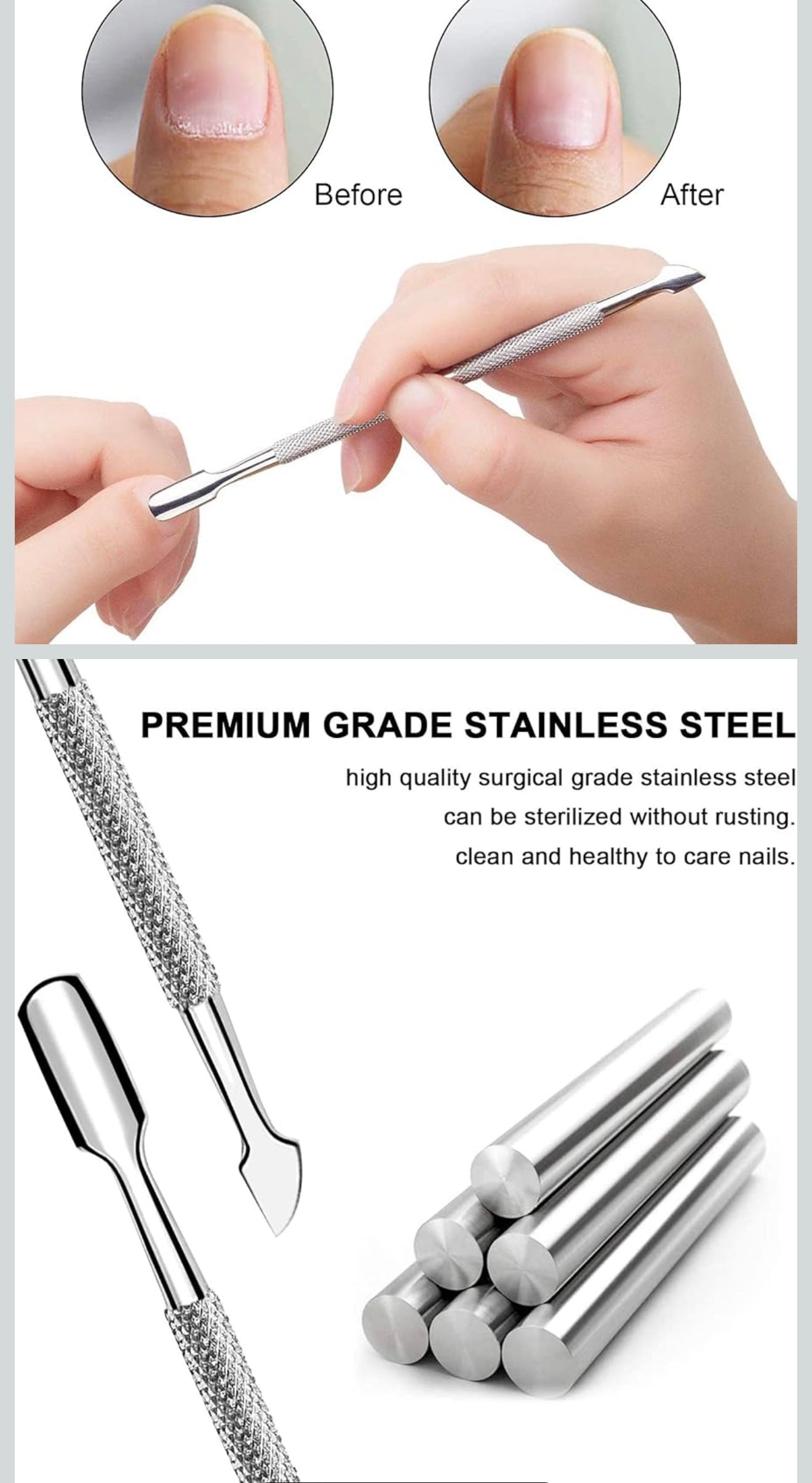 Cuticle pusher metal / زقاقه جلد معدن