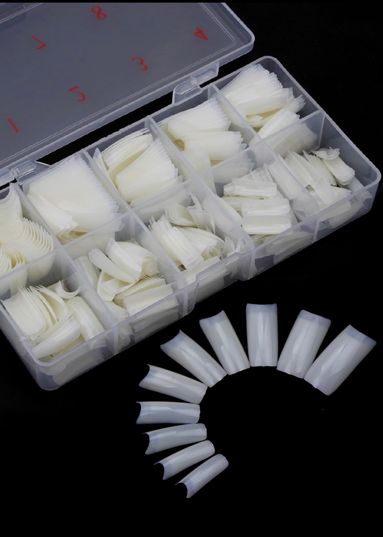 Nail Capsules 500Pcs/Box علبه تيب هارد جيل ٥٠٠ ق