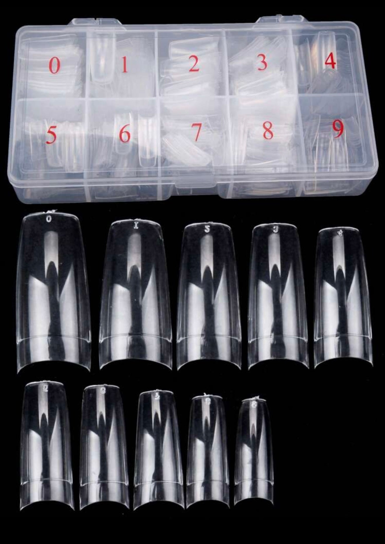 Nail Capsules 500Pcs/Box علبه تيب هارد جيل ٥٠٠ ق