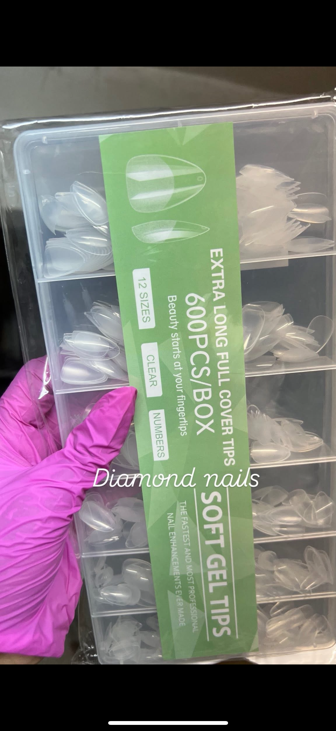 Soft gel tips 600pecs/صوافر سوفت جيل ٦٠٠ق