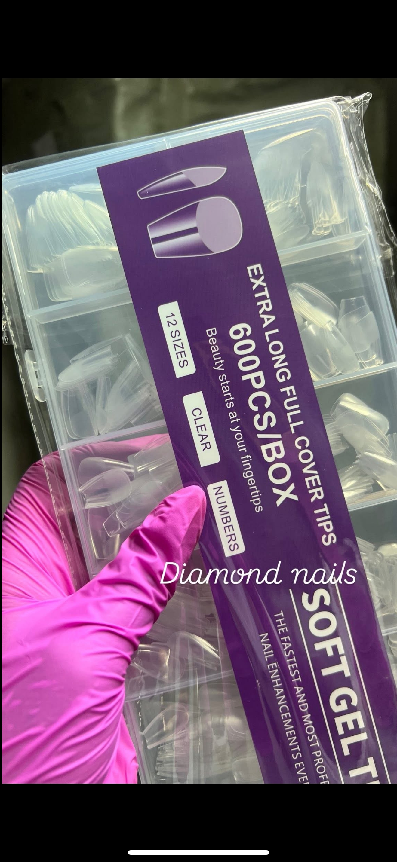 Soft gel tips 600pecs/صوافر سوفت جيل ٦٠٠ق
