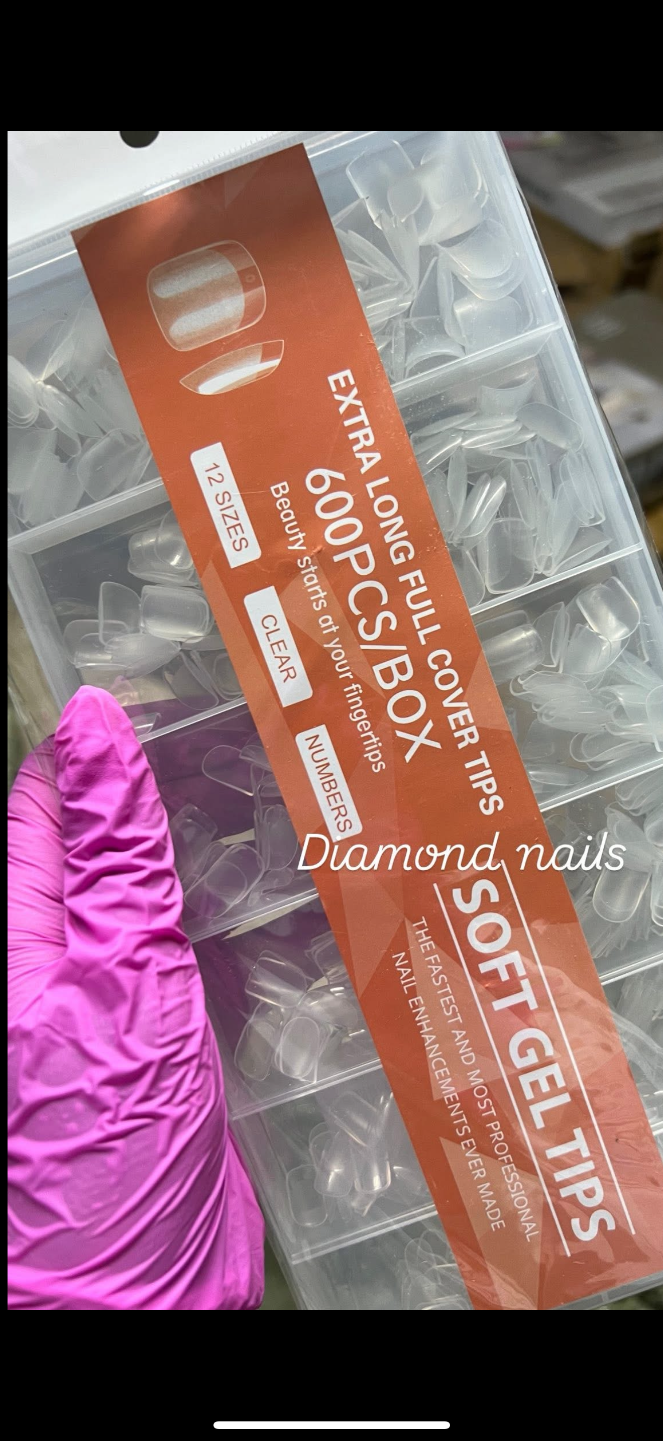 Soft gel tips 600pecs/صوافر سوفت جيل ٦٠٠ق