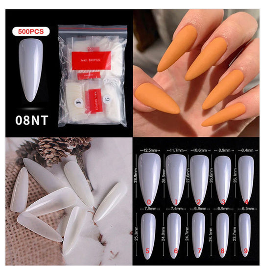 Fake nails long stiletto /فيك نيلز ٥٠٠ ق
