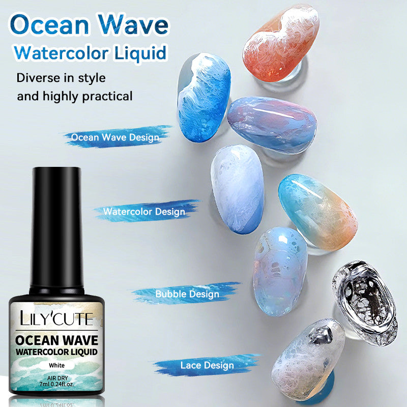 Ocean wave gel polish
