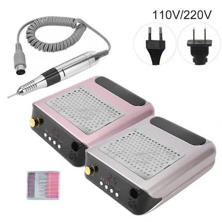 Sml nail drill with dust collector  / مبرد س م ل بشفاط 45000rm