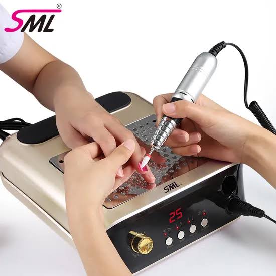 Sml nail drill with dust collector  / مبرد س م ل بشفاط 45000rm