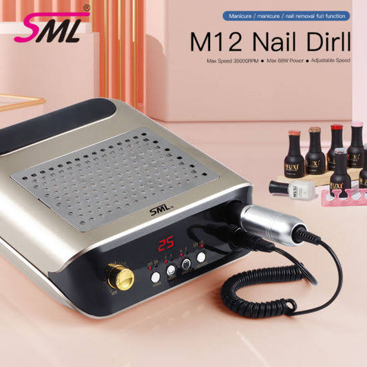 Sml nail drill with dust collector  / مبرد س م ل بشفاط 45000rm
