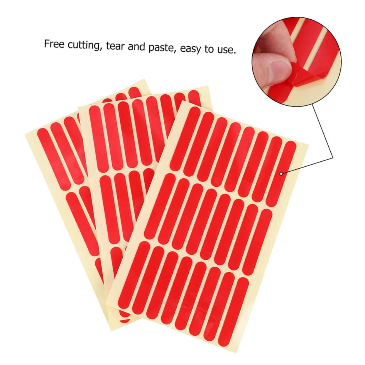 Sheet of double face for fake nails